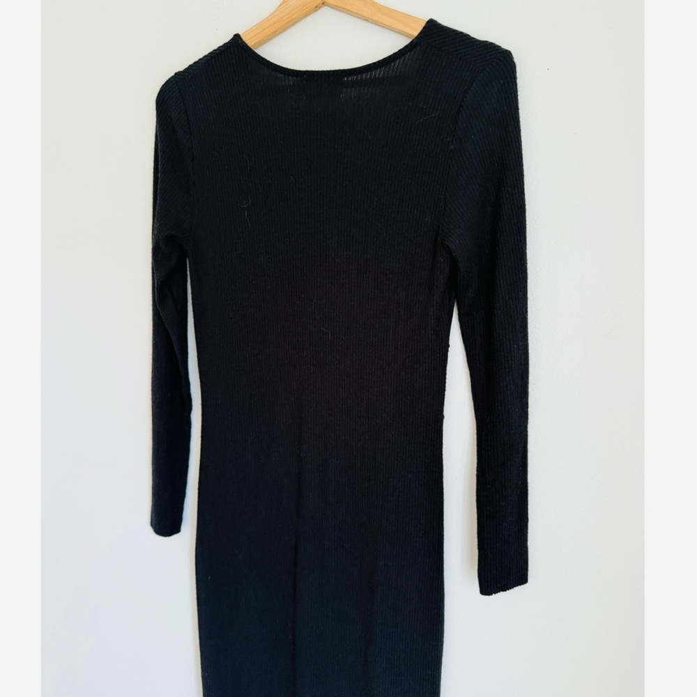 NATION LTD Phaedra Twisted Midi Dress in Black - Picture 6 of 8